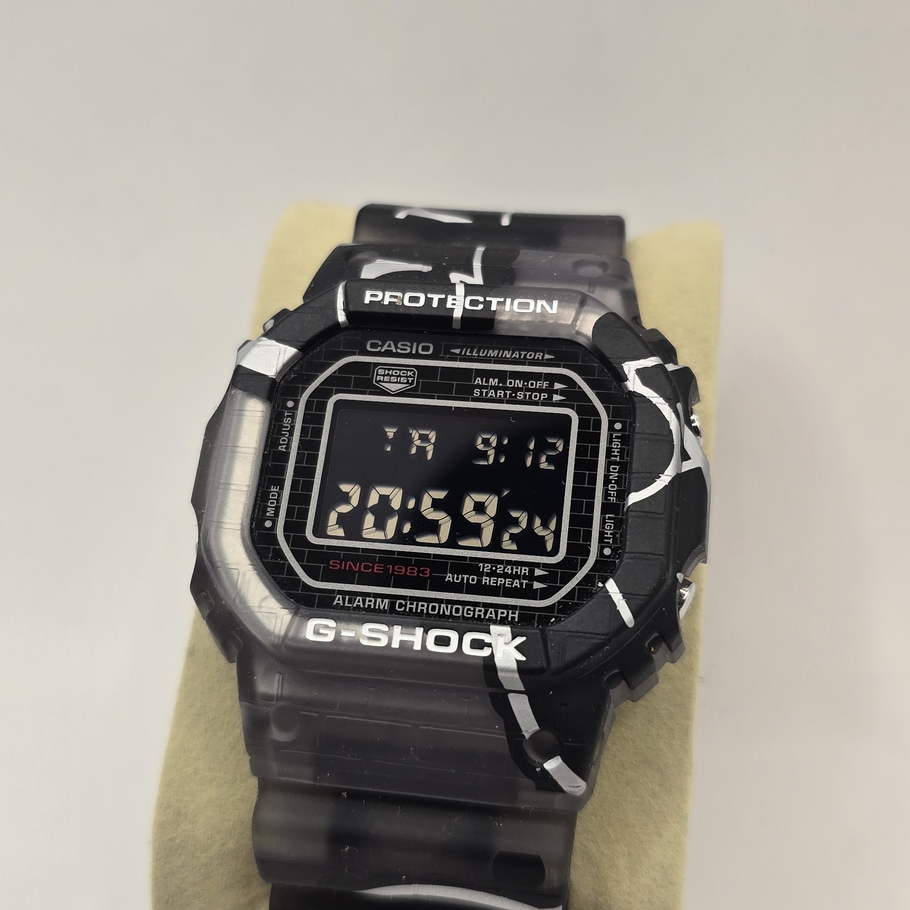 Casio GShock Black And White Digital Watch Casio GShock Black And White Digital Watch